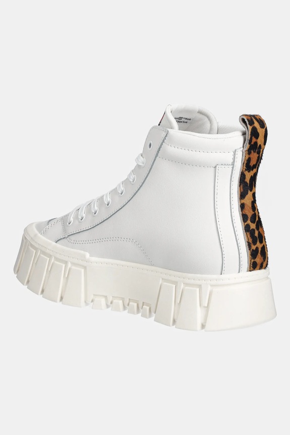 Obuv Kožené tenisky Tommy Jeans TJW VULC FLATFORM LEOPARD EN0EN02858 biela