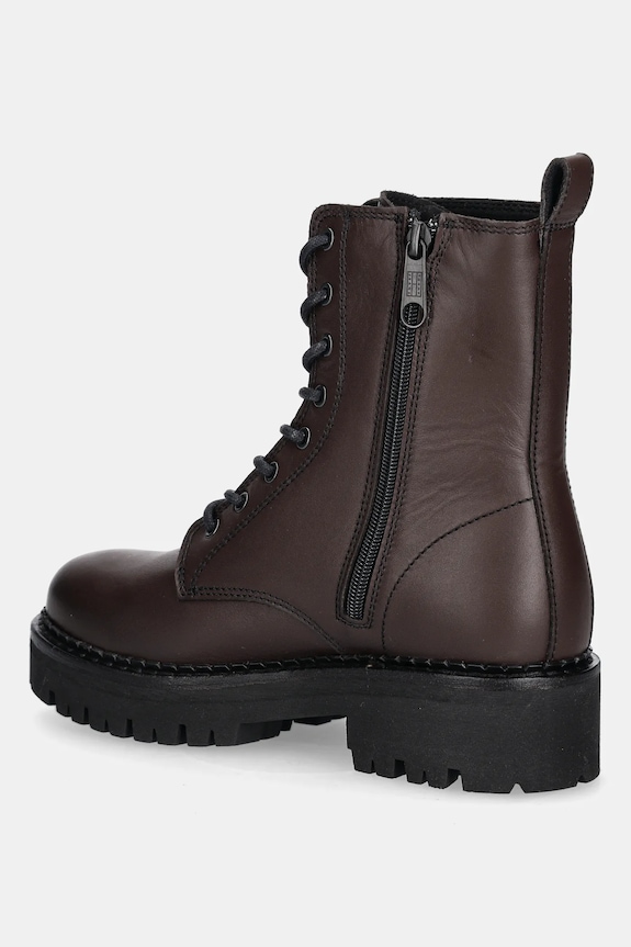 Boty Kožené workery Tommy Jeans TJW URBAN LACE UP BOOT EN0EN02907 hnědá