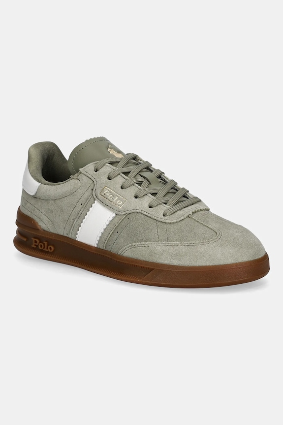 Polo Ralph Lauren sneakers din piele intoarsă Htr Aera plată verde 804956688009.300