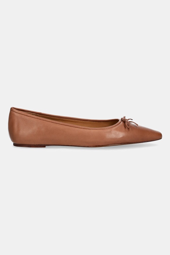 Шкіряні балетки Polo Ralph Lauren Pointed Ballet 818973066001.250 коричневий AW25