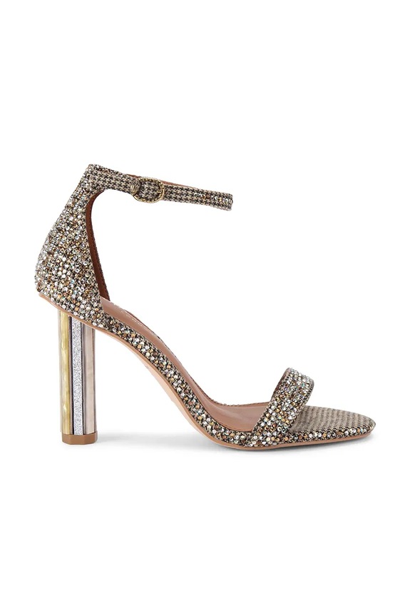 Kurt Geiger London szpilki Perspex Heel Sandal syntetyczny złoty 4726940609.BEIGE