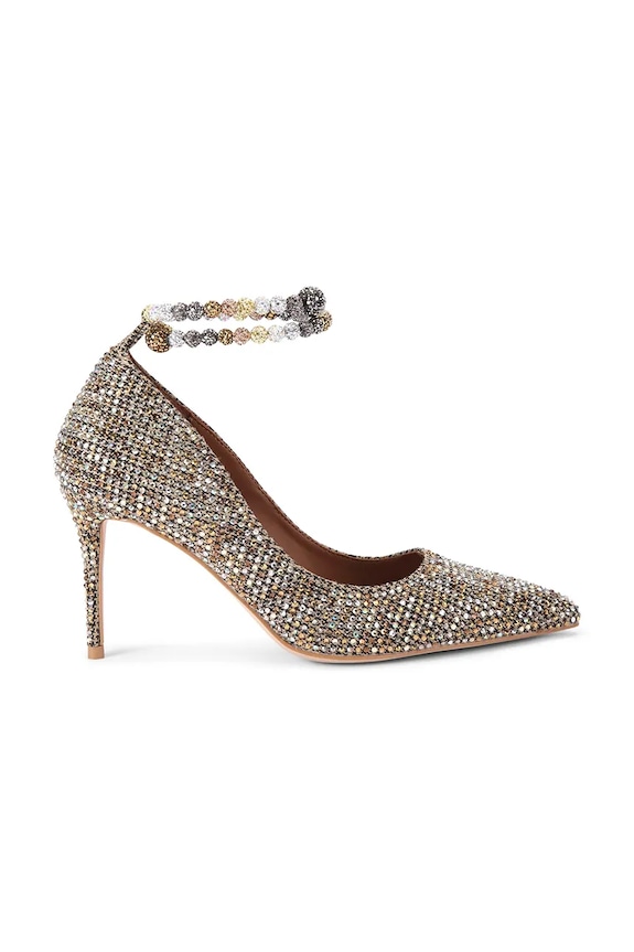 Kurt Geiger London tacchi a spillo Belgravia Jewel tessile oro 4721843609.BEIGECOMB