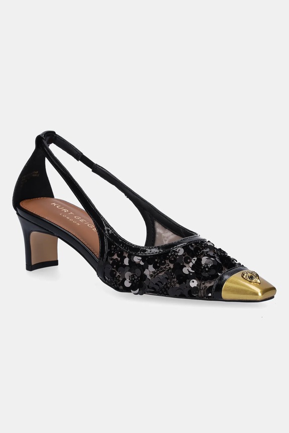 Kurt Geiger London czółenka Regent Open Court syntetyczny czarny 4703500609.BLACK