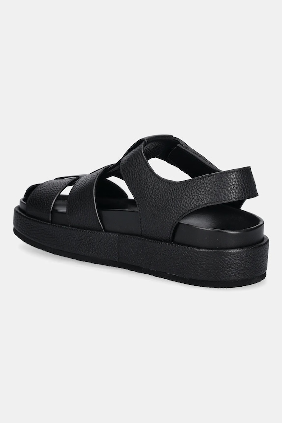 Παπούτσια Δερμάτινα πέδιλα Tory Burch Kira Fisherman Sport Sandal 170584.006 μαύρο