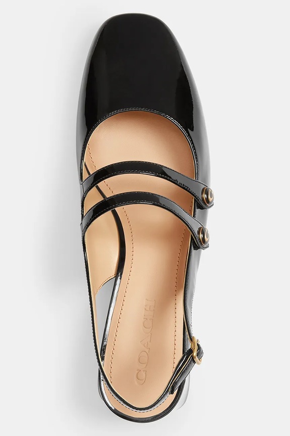 Coach leather court shoes Winley Slingback Mary Jane black CAS42.BLK