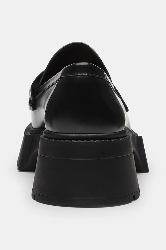 Παπούτσια Δερμάτινα μοκασίνια Coach Leah Platform Leather Loafer CZ382.BLK μαύρο