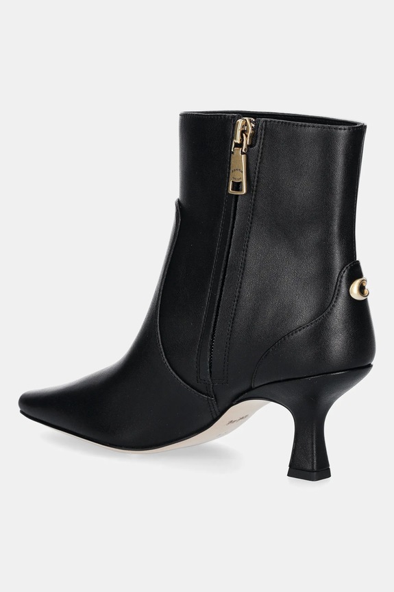 Взуття Шкіряні черевики Coach Sculpted C Kitten Heel Leather Bootie CBP25.BLK чорний