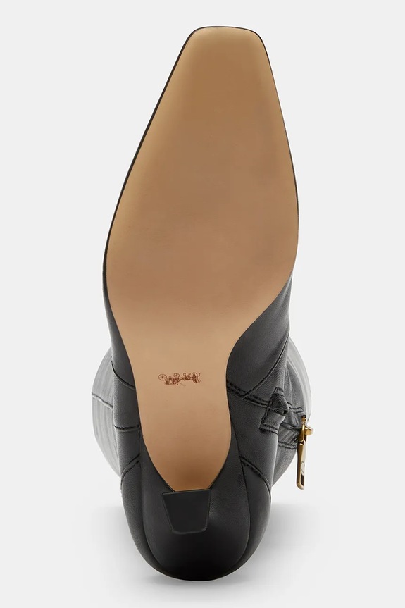 Coach kozaki skórzane Sculpted C Kitten Heel Leather Boot CBP30.BLK czarny