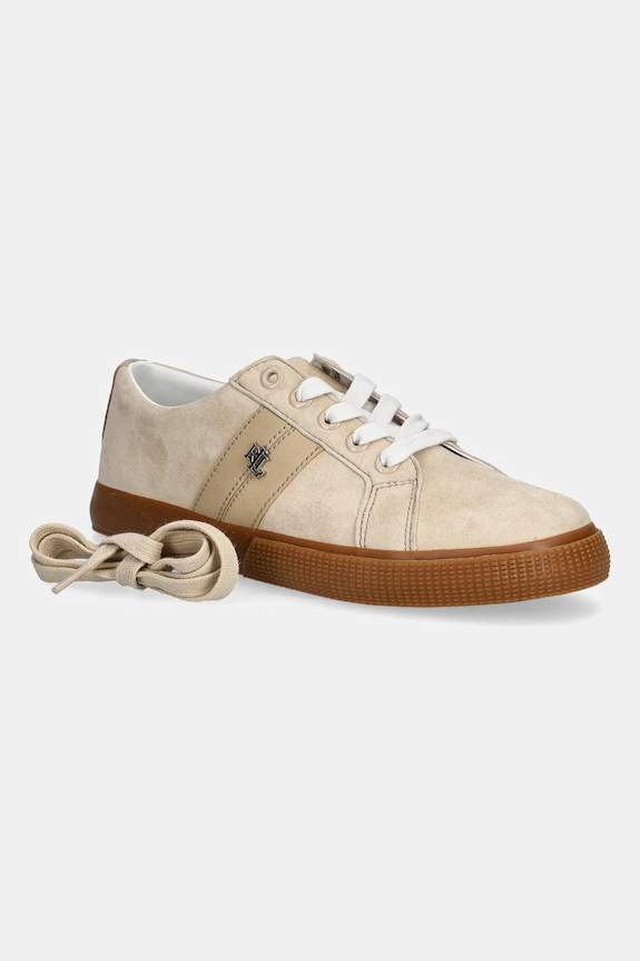 Lauren Ralph Lauren sneakers in camoscio Janson II 802868344004.101 beige