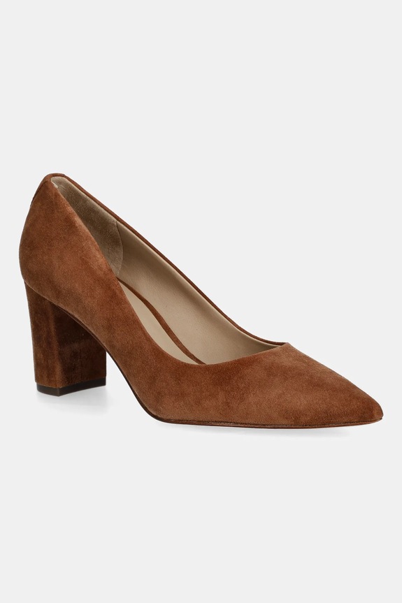 Lauren Ralph Lauren magassarkú cipő velúrból Lanette Blkh magas barna 802967743002.200