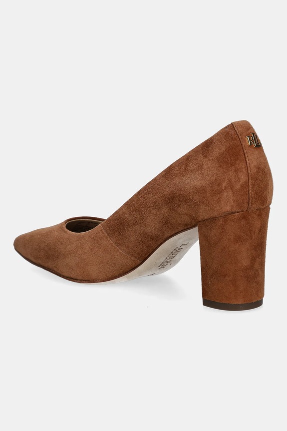 Cipők Lauren Ralph Lauren magassarkú cipő velúrból Lanette Blkh 802967743002.200 barna