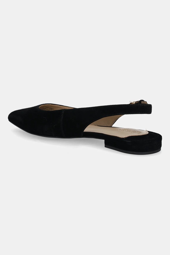 Scarpe Lauren Ralph Lauren ballerine in pelle scamosciata Londyn Slbck 802967746001.001 nero