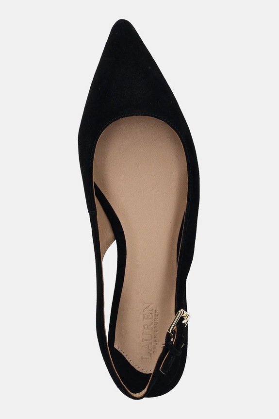 Lauren Ralph Lauren ballerine in pelle scamosciata Londyn Slbck nero 802967746001.001