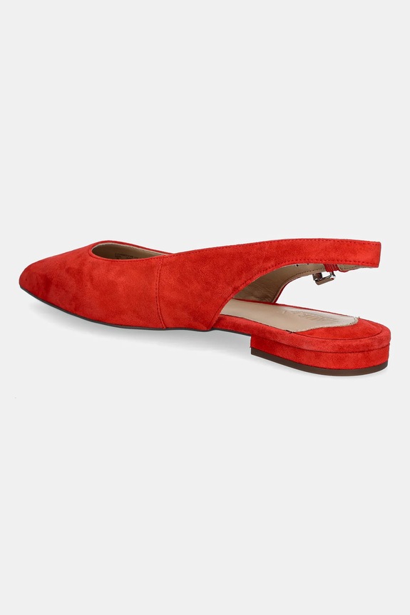 Obutev Balerinke iz semiša Lauren Ralph Lauren Londyn Slbck 802967746004.600 rdeča