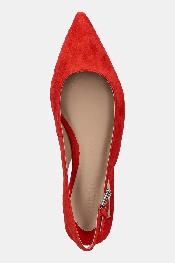 Balerinke iz semiša Lauren Ralph Lauren Londyn Slbck rdeča 802967746004.600