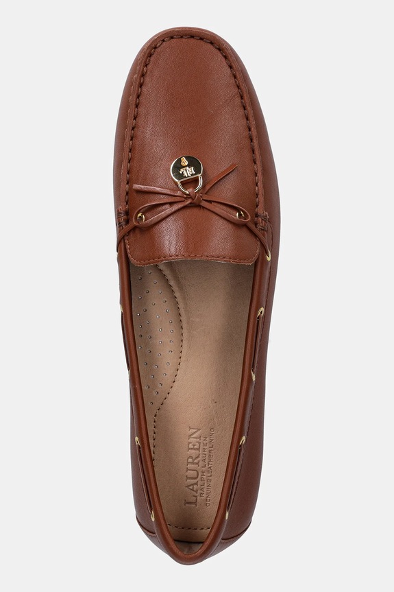 Kožené mokasíny Lauren Ralph Lauren Wylie hnědá 802967751002.200