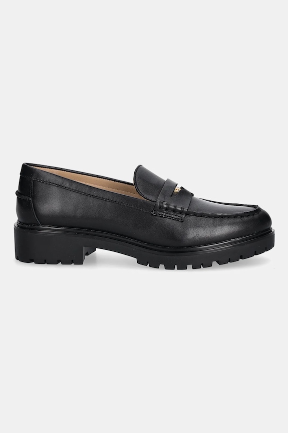 Δερμάτινα μοκασίνια Lauren Ralph Lauren Marli 802967752001.001 μαύρο AW25