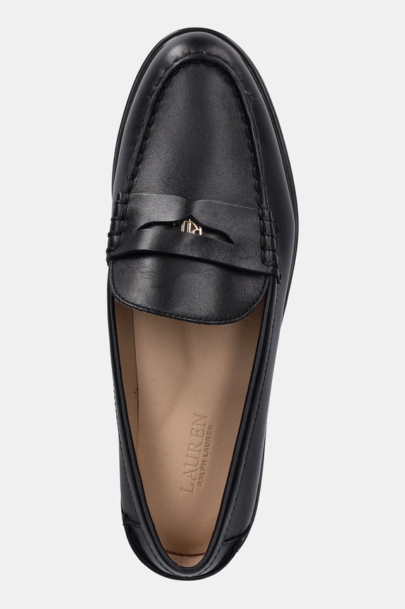 Δερμάτινα μοκασίνια Lauren Ralph Lauren Marli μαύρο 802967752001.001