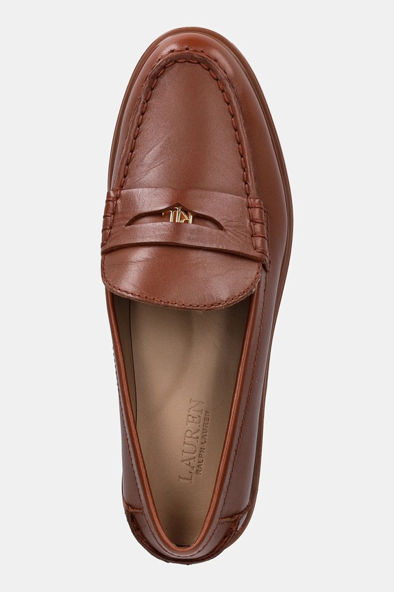 Kožené mokasíny Lauren Ralph Lauren Marli hnědá 802967752002.200
