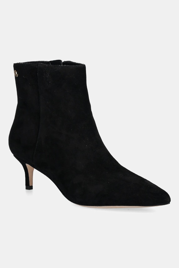 Lauren Ralph Lauren stivaletti alla caviglia in camoscio Mckay Bt Hl stiletto nero 802967779001.001