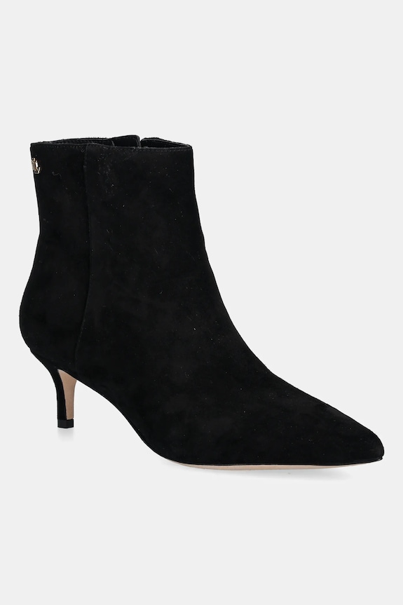 Lauren Ralph Lauren stivaletti alla caviglia in camoscio Mckay Bt Hl stiletto nero 802967779001.001