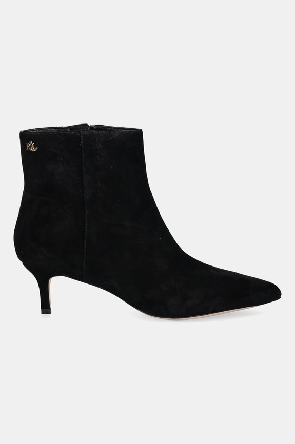 Lauren Ralph Lauren stivaletti alla caviglia in camoscio Mckay Bt Hl 802967779001.001 nero AW25