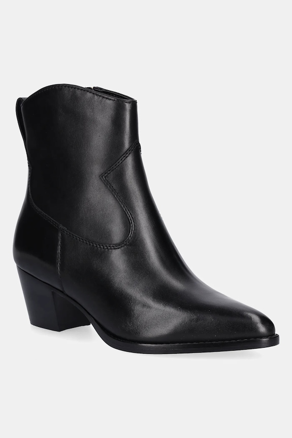 Kožené členkové topánky Lauren Ralph Lauren Harpher usňová koža čierna 802967822001.001