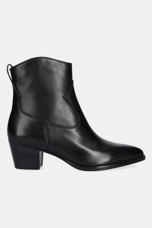 Kožené členkové topánky Lauren Ralph Lauren Harpher 802967822001.001 čierna AW25