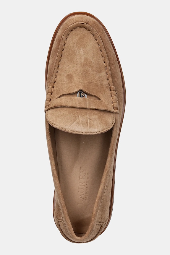 Μοκασίνια σουέτ Lauren Ralph Lauren Marli μπεζ 802974357001.260