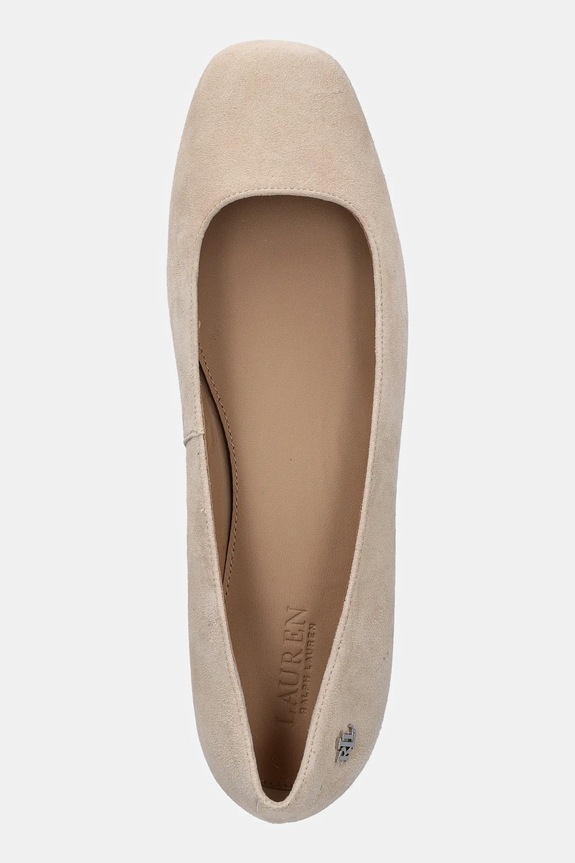 Balerinke iz semiša Lauren Ralph Lauren Emellie Bllt bež 802974358001.101