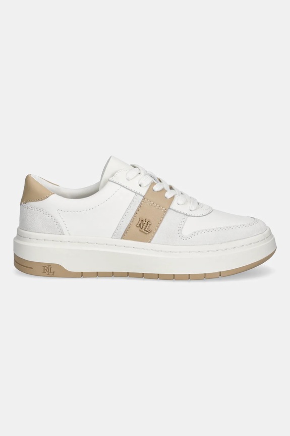 Lauren Ralph Lauren sneakers in pelle Harlie 802974377002.100 bianco AW25
