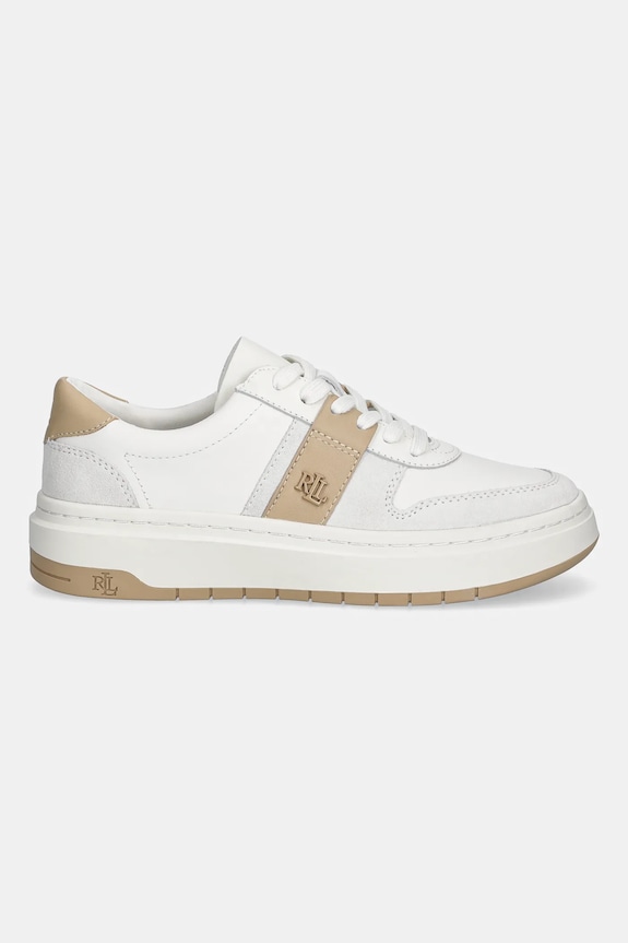 Lauren Ralph Lauren sneakers in pelle Harlie 802974377002.100 bianco AW25