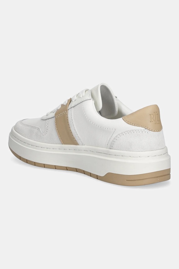 Scarpe Lauren Ralph Lauren sneakers in pelle Harlie 802974377002.100 bianco