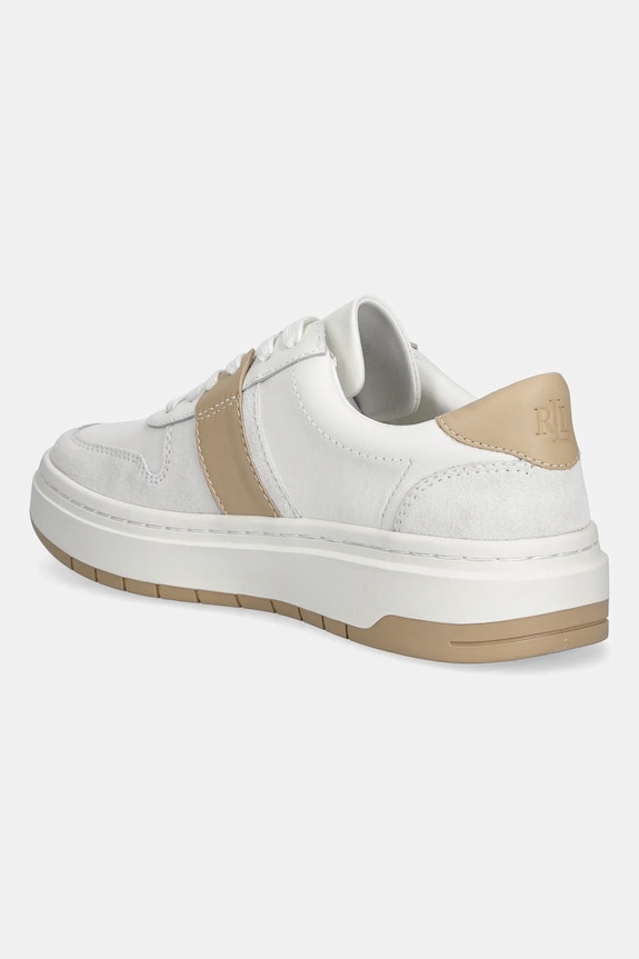 Scarpe Lauren Ralph Lauren sneakers in pelle Harlie 802974377002.100 bianco