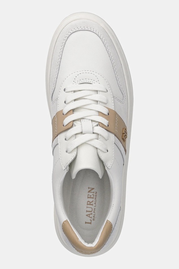 Lauren Ralph Lauren sneakers in pelle Harlie bianco 802974377002.100