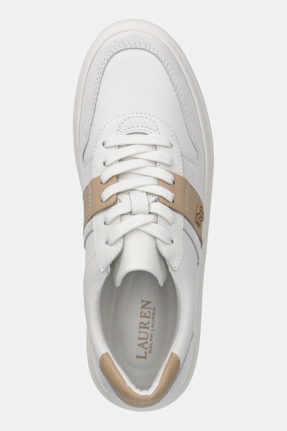 Lauren Ralph Lauren sneakers in pelle Harlie bianco 802974377002.100