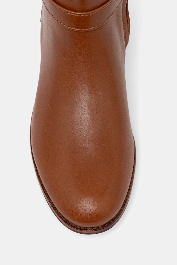 Lauren Ralph Lauren stivali in pelle Brooke Tll 2 marrone 802974383001.200