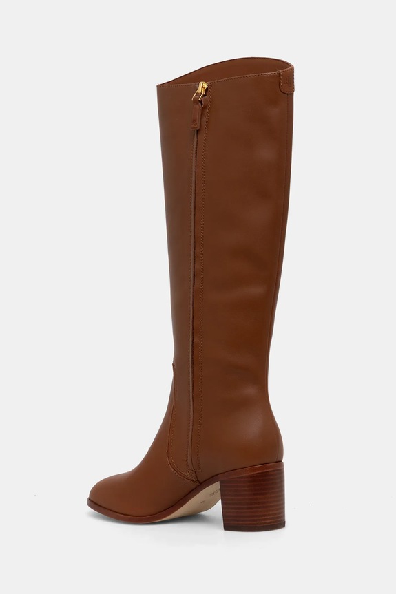 Boty Kožené kozačky Lauren Ralph Lauren Charly 802974388001.200 hnědá