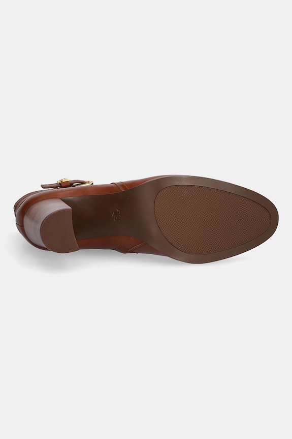 Kožne gležnjače Lauren Ralph Lauren Brke Bt Hl 2 802974475001.200 smeđa