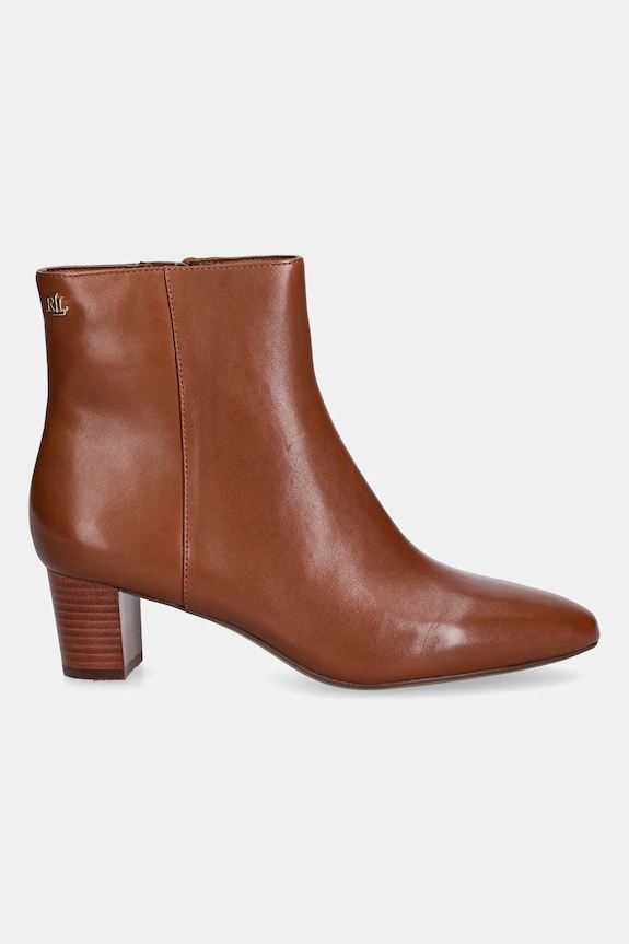 Lauren Ralph Lauren stivaletti alla caviglia in pelle Demi 802974503001.200 marrone AW25