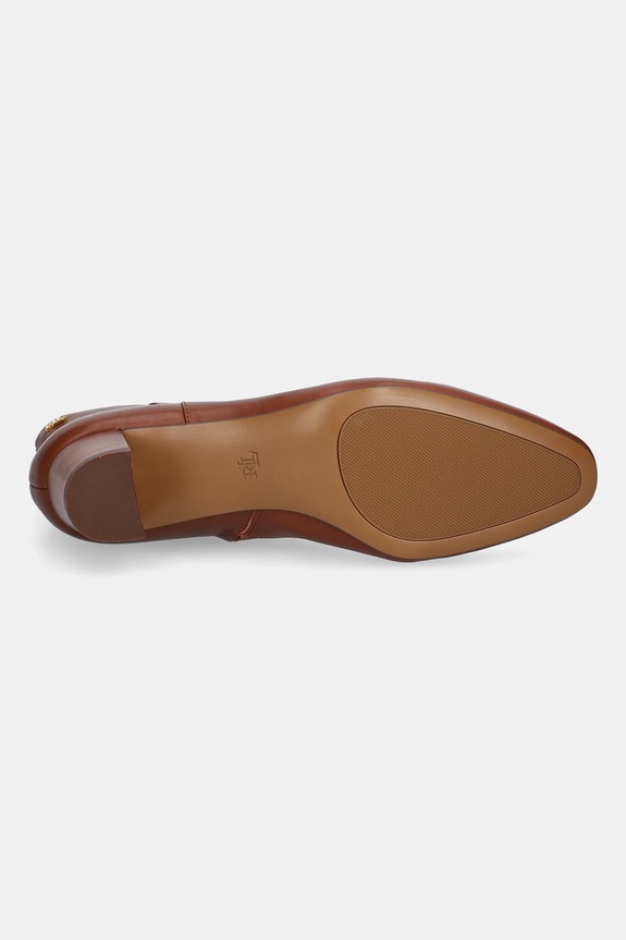 Lauren Ralph Lauren stivaletti alla caviglia in pelle Demi 802974503001.200 marrone