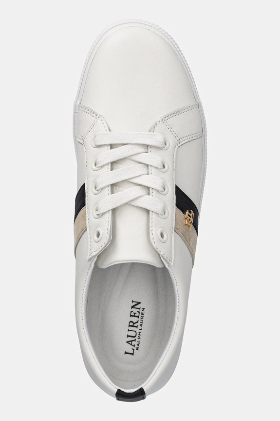Kožené tenisky Lauren Ralph Lauren Janson II bílá 802979187001.100