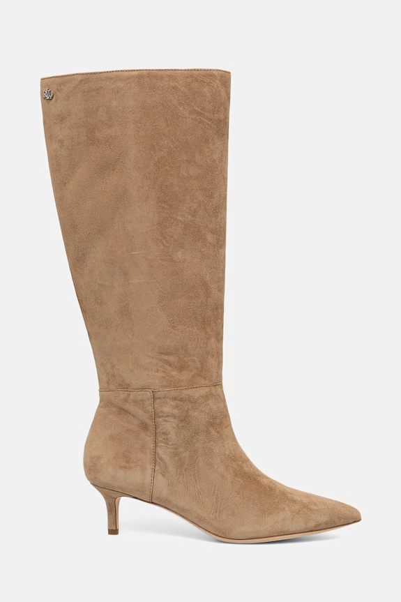 Semišové čižmy Lauren Ralph Lauren Mckay Tl Hl 802967811001.260 béžová AW25
