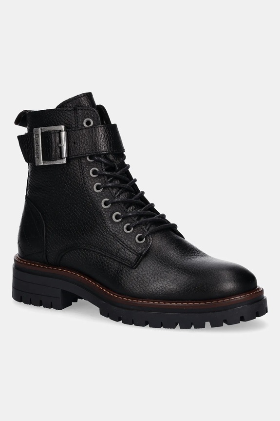Kožené členkové topánky Barbour Heidi nezateplené čierna LFO0637BK51
