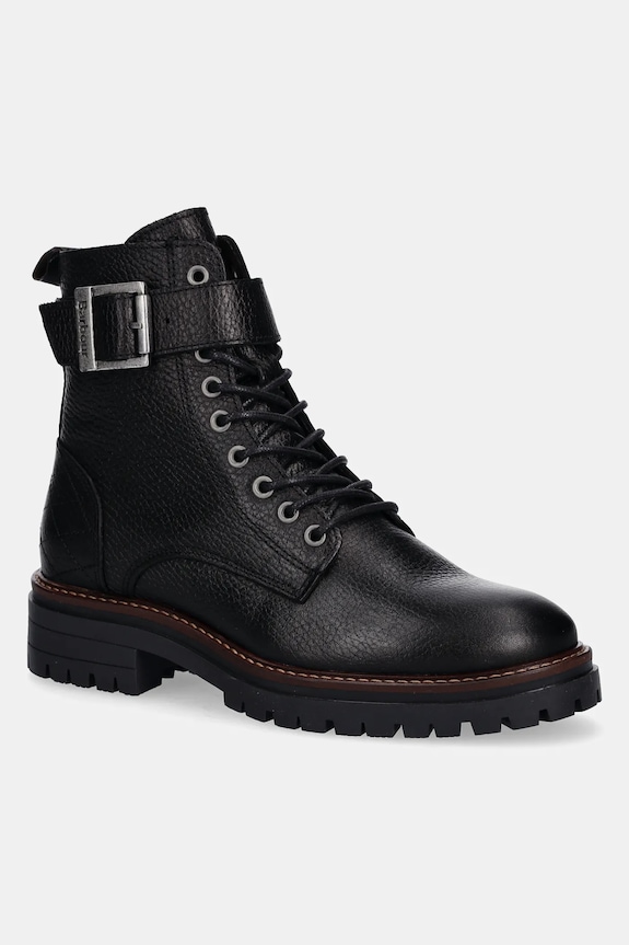 Kožené členkové topánky Barbour Heidi nezateplené čierna LFO0637BK51