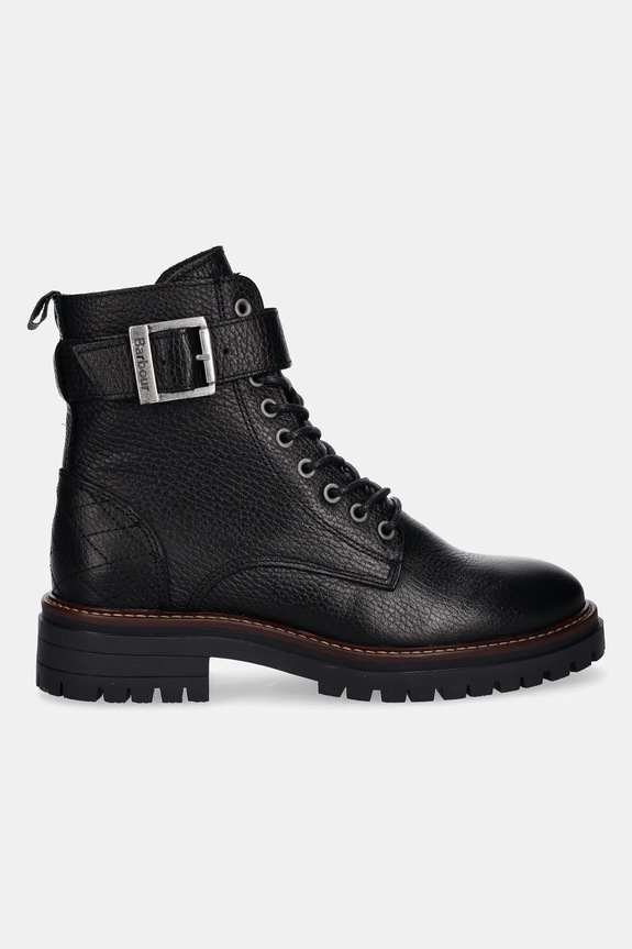 Kožené členkové topánky Barbour Heidi LFO0637BK51 čierna AW25