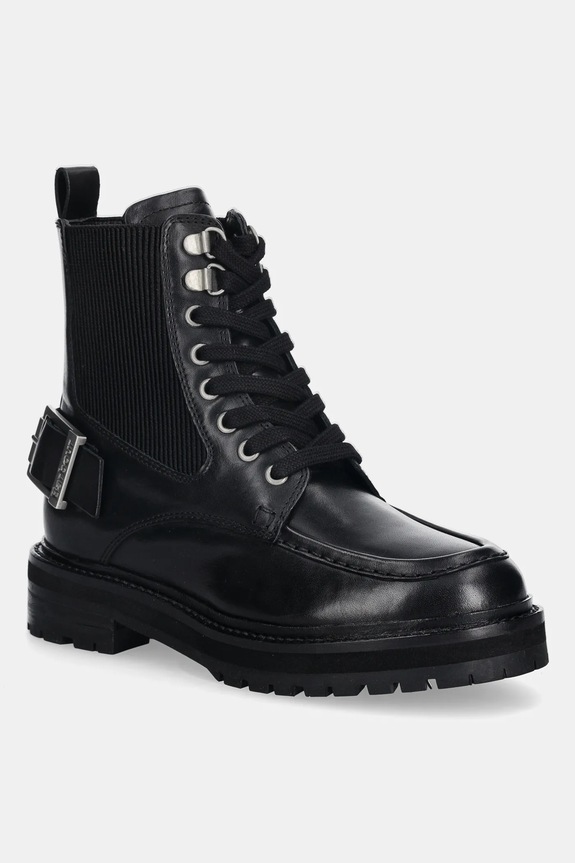 Barbour botki skórzane Leonie płaski czarny LFO0778BK91