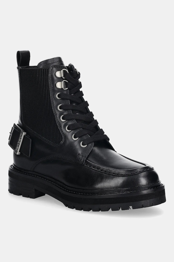 Barbour botki skórzane Leonie płaski czarny LFO0778BK91