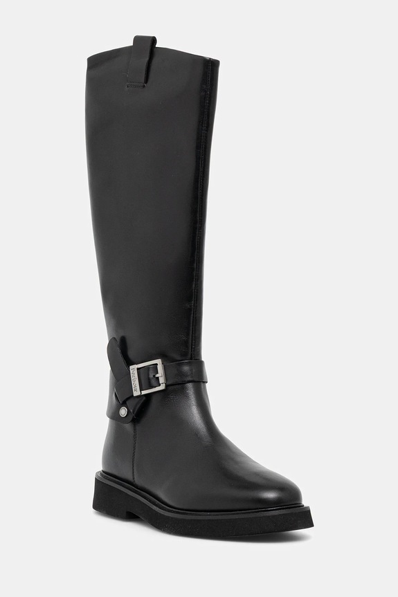 Kožené čižmy Barbour Theodora usňová koža čierna LFO0783BK91