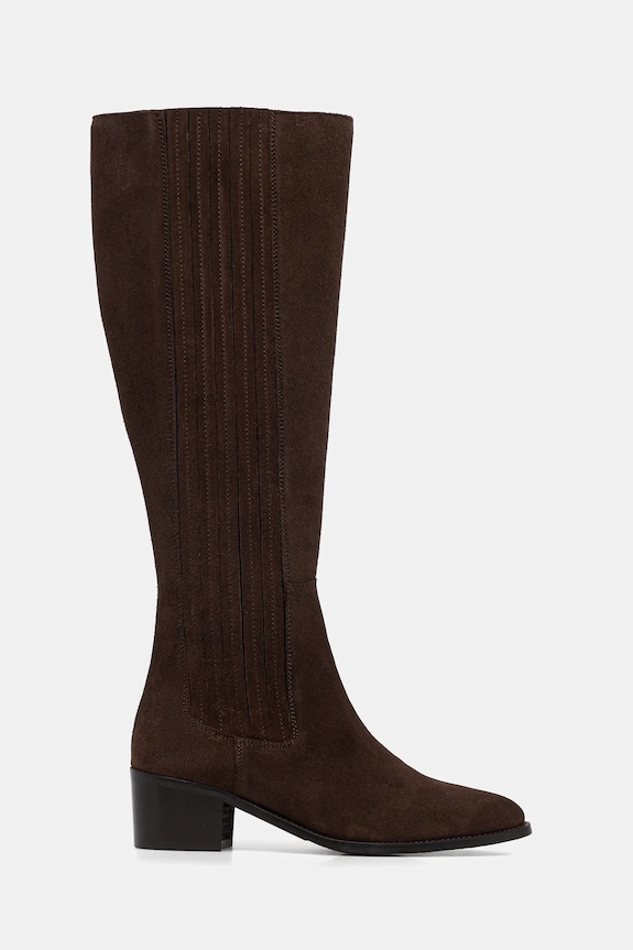 Bianco cizme din piele întoarsă BIACAROL 11301933 maro AW25